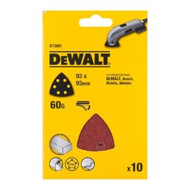 Лист шлифовальный для МФИ DeWalt DT3091 дельта перфорированный 93мм 60G 10шт — Фото 1