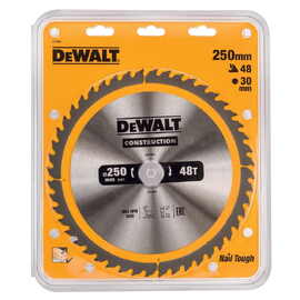 Диск пильный по дереву DeWalt CONSTRUCTION DT1957 250х30мм 48T